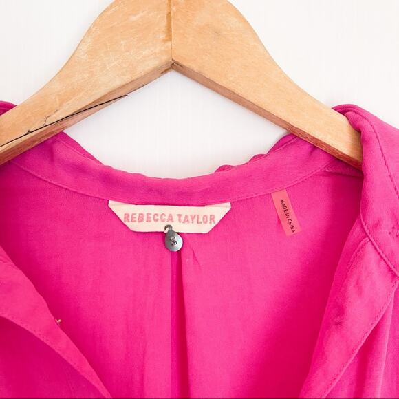 Rebecca Taylor | Pink Sleeveless Peplum Blouse - Picture 4 of 4